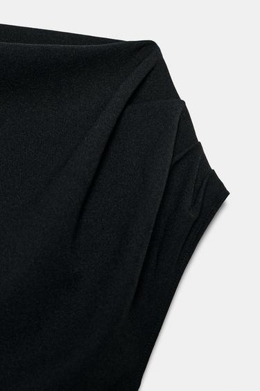 ASYMMETRIC PLEATED TOP - Black by Zara - Image 6