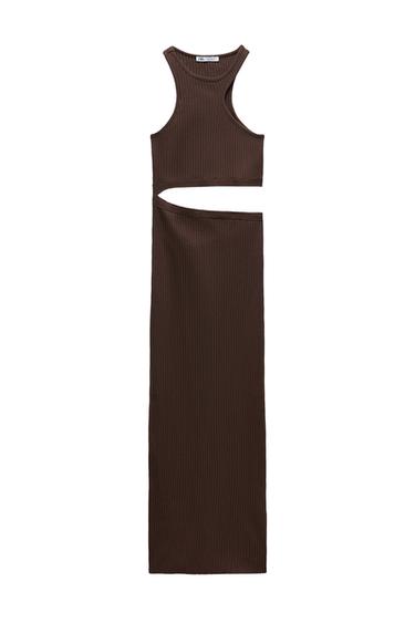 RIBBED CUT OUT DRESS