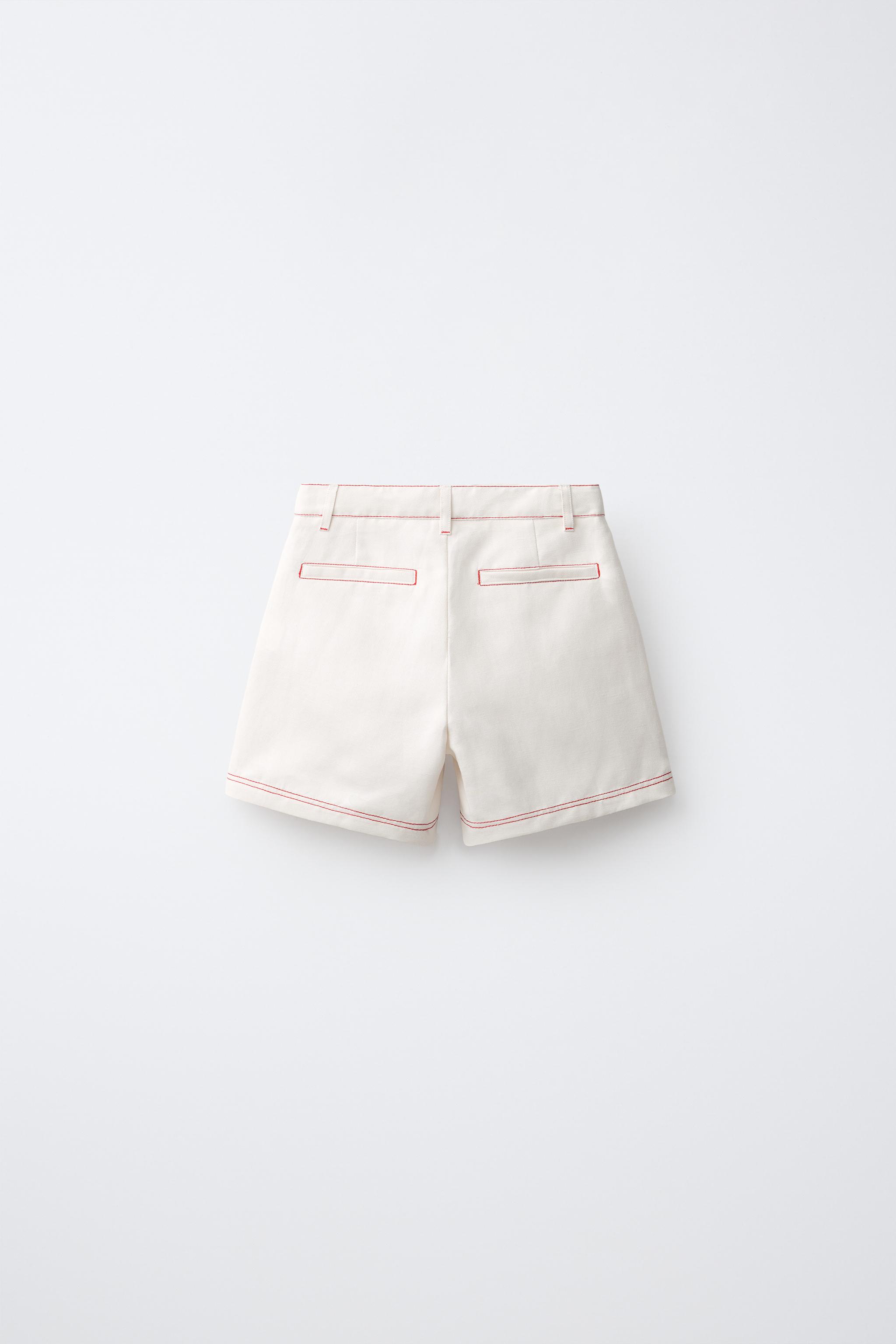 Детские шорты Zara RED TOPSTITCH SHORTS — фото 2