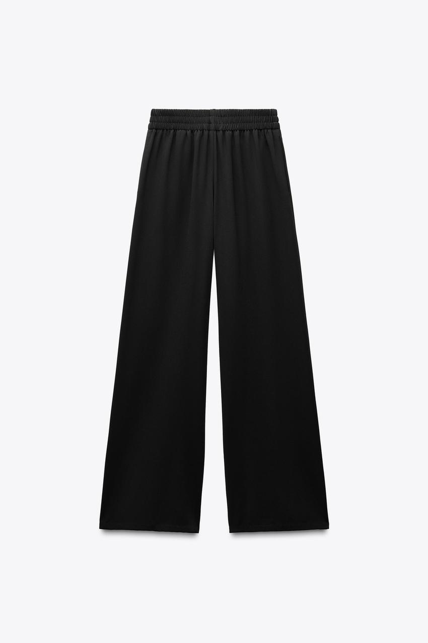 CREPE WIDE LEG PANTS