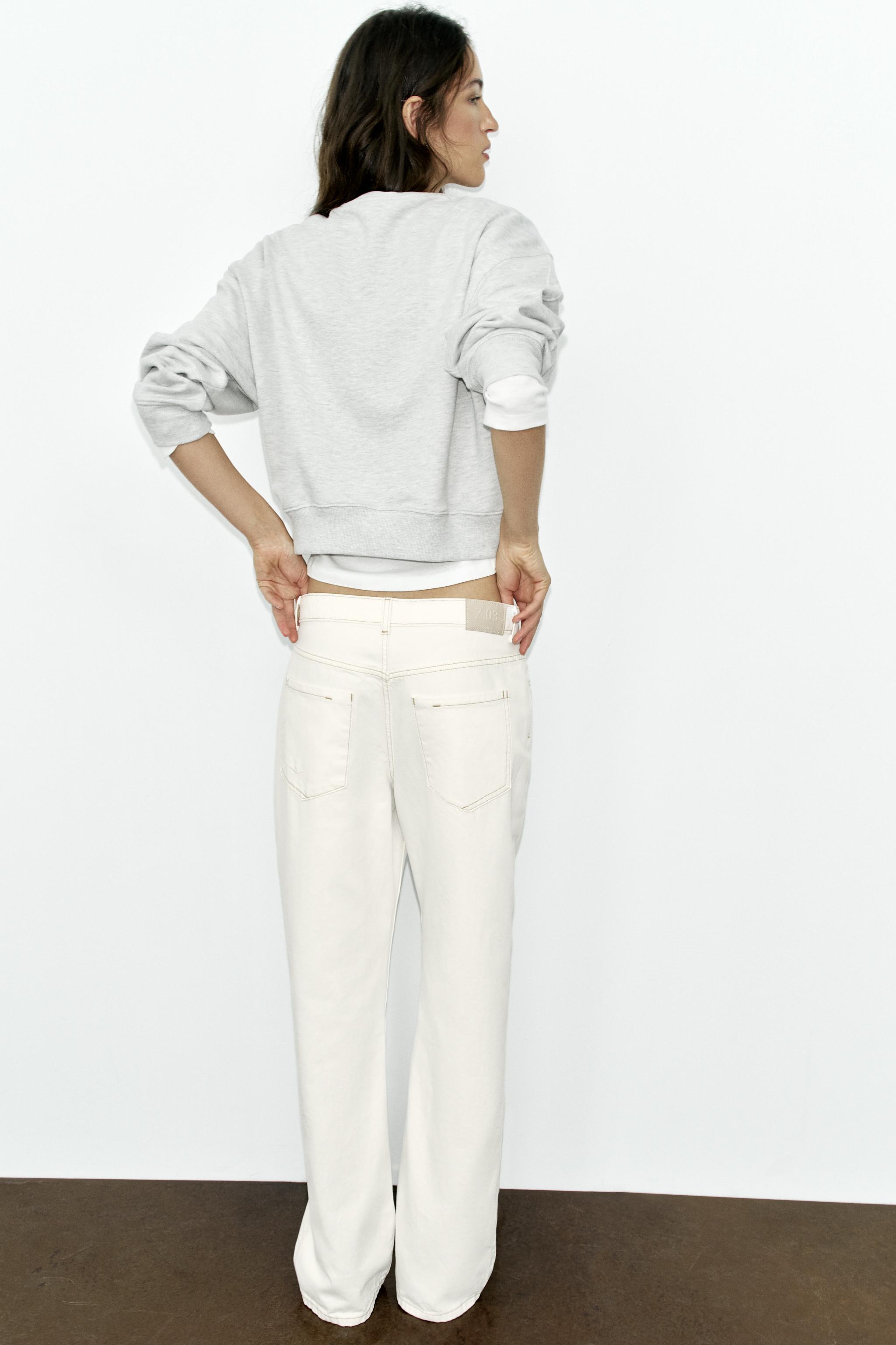 Женские худи Zara FLORAL APPLIQUE SWEATSHIRT — фото 5