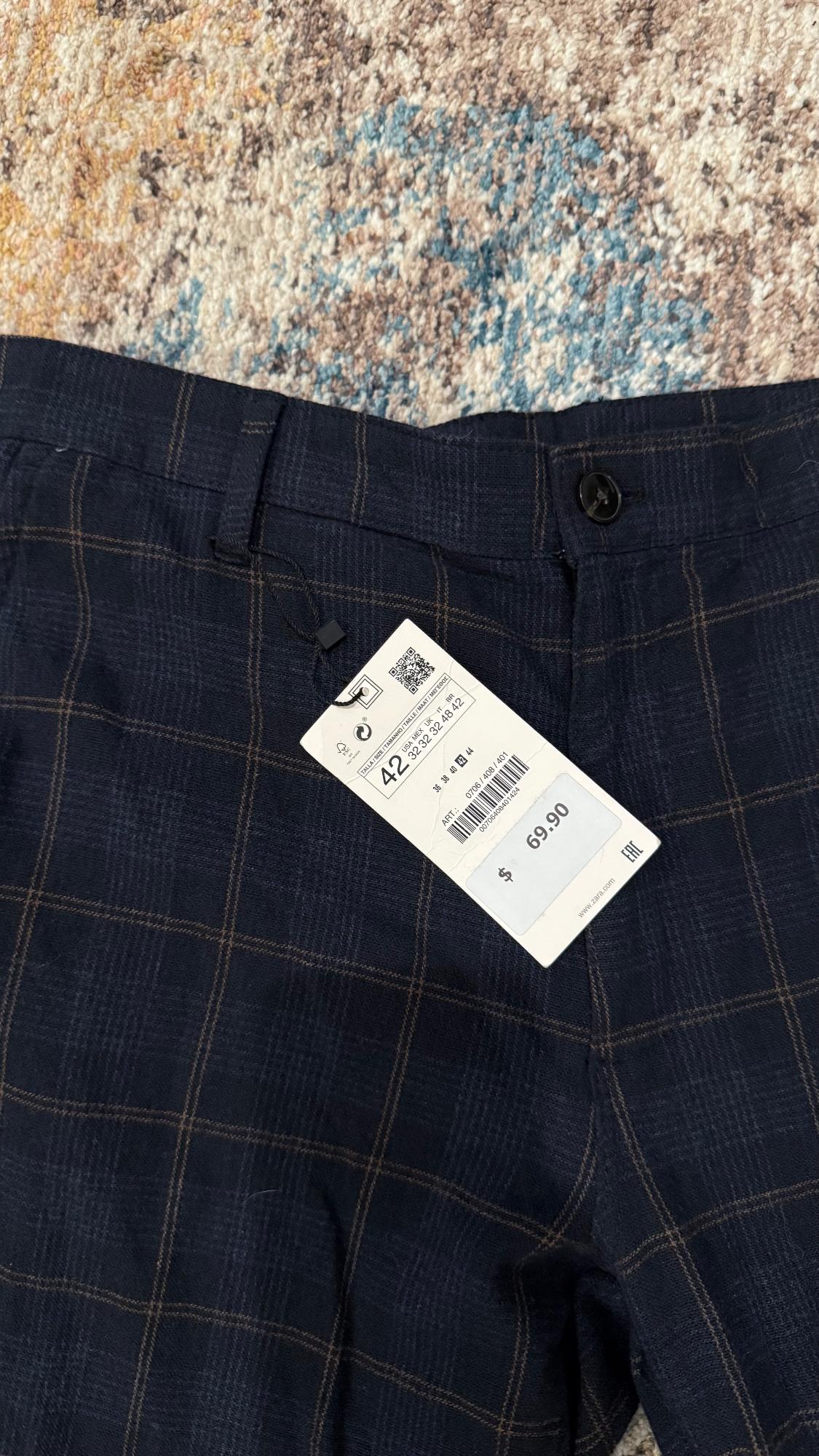 PLAID TAPERED FIT PANTS - Image 2