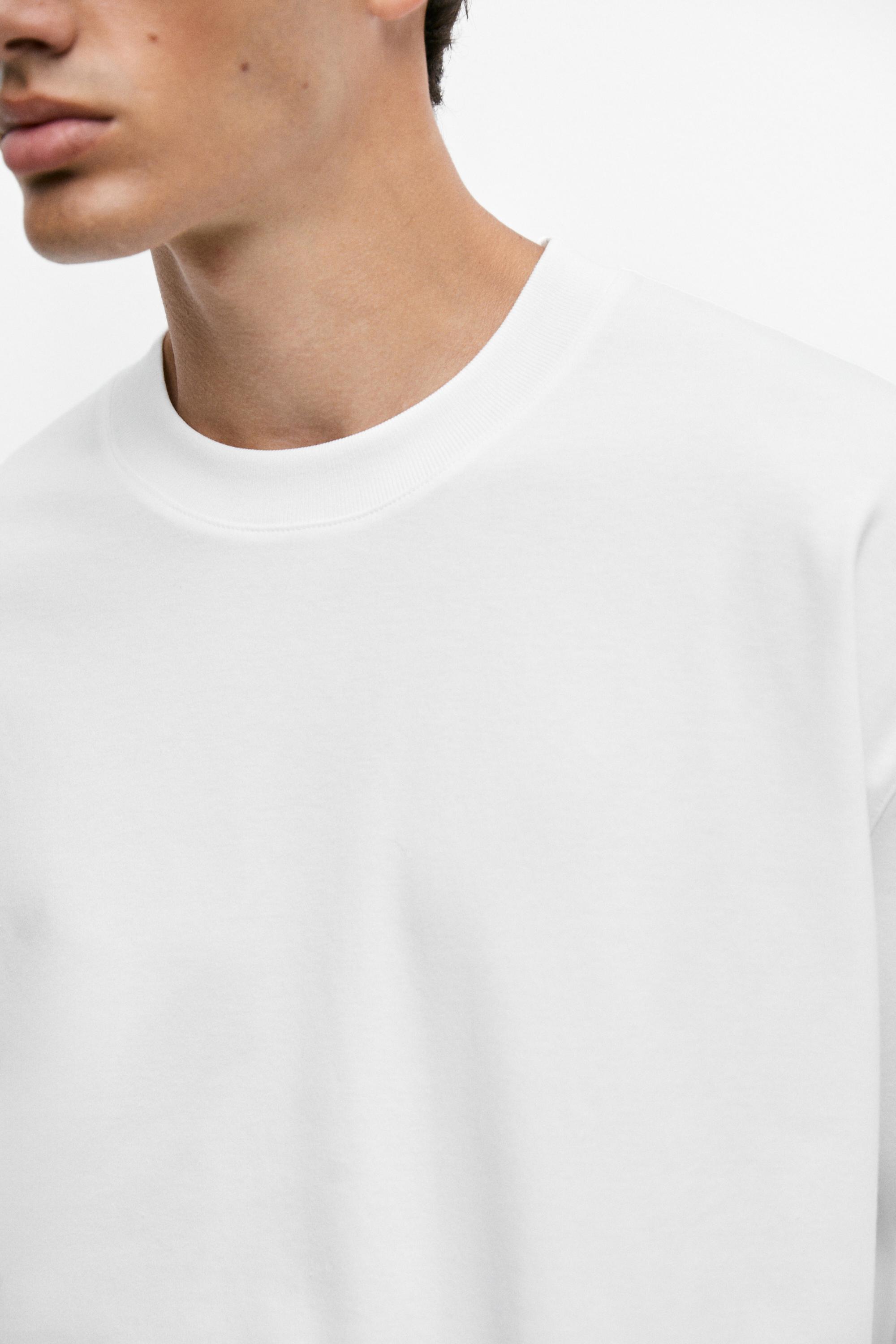 T-shirt boxy manches longues 100 % coton