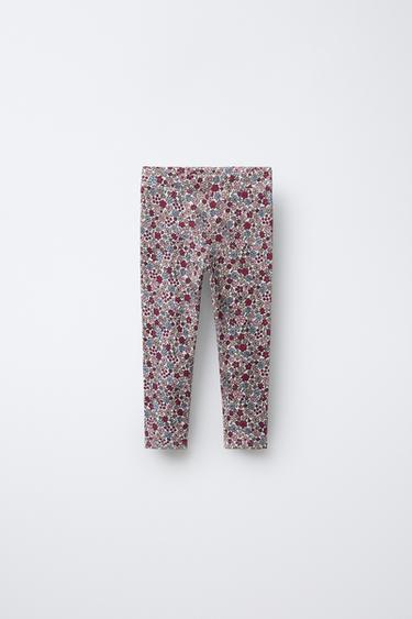PRINTED RIBBED LEGGINGS - Multicoloured by Zara