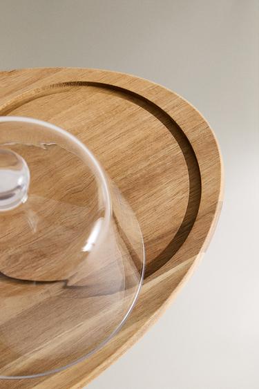 WOODEN TRAY WITH DOME - Light beige by Zara - Image 2