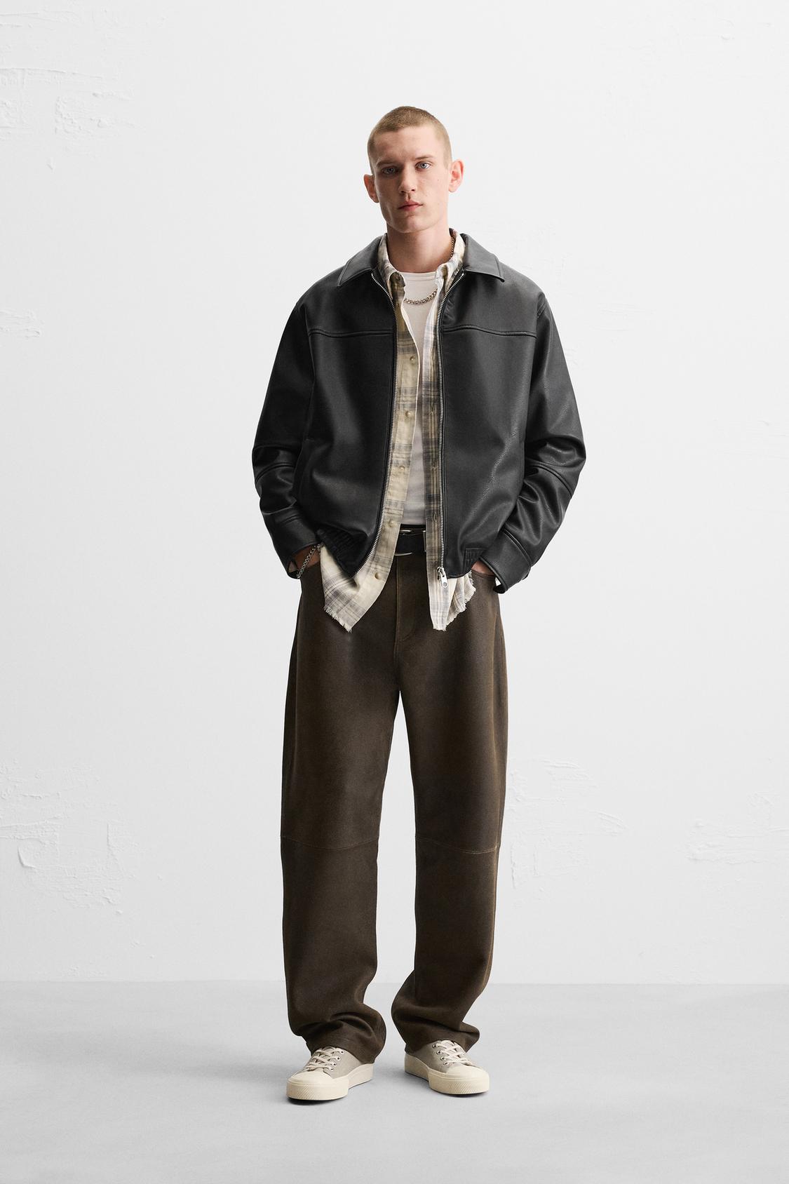 КУРТКА ИЗ ИСКУССТВЕННОЙ КОЖИ ZARA