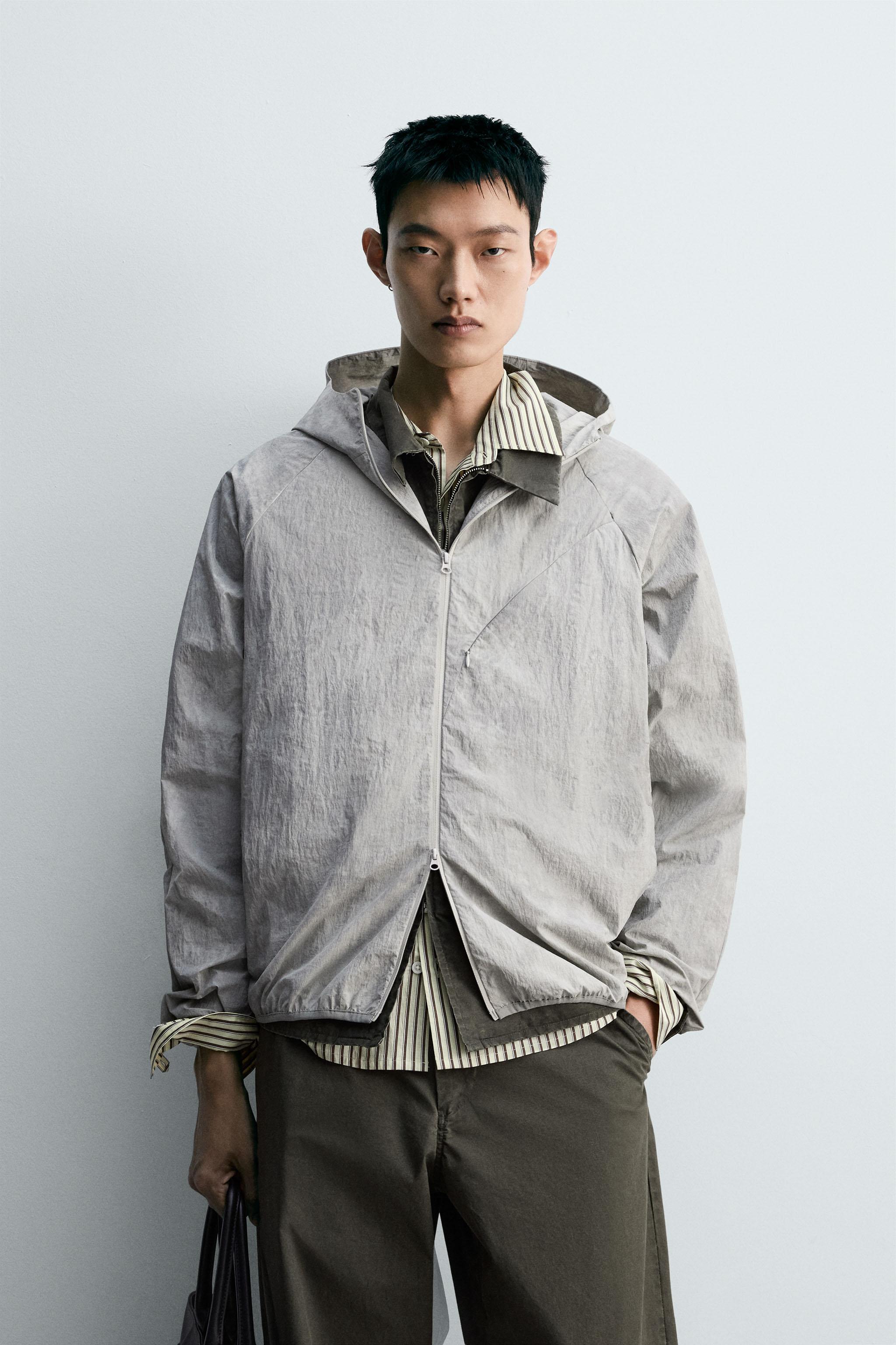 icb Stretch Linen ジャケット こなれSETUP／ストライプ柄】リネンライクノーカラー