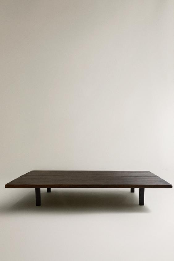 MESA DE CENTRO COM PERNAS BAIXAS - Marrom-escuro da Zara - Imagem 0