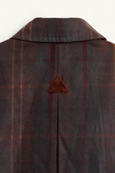 MANTEAU À CARREAUX CIRÉ ÉDITION LIMITÉE - Imprimée de Zara - Image 8