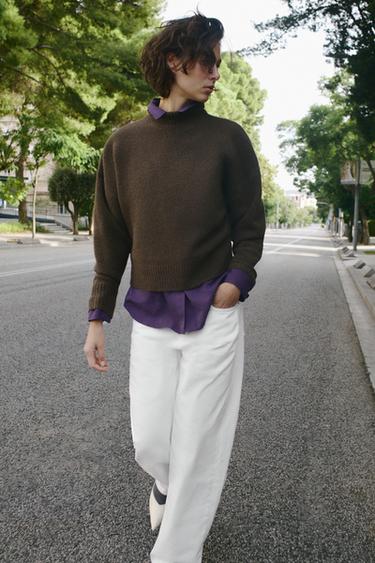SOFT KNIT SWEATER — Chocolate 1