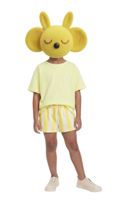 BERMUDA FELPA RAYAS - Amarillo pastel de Zara