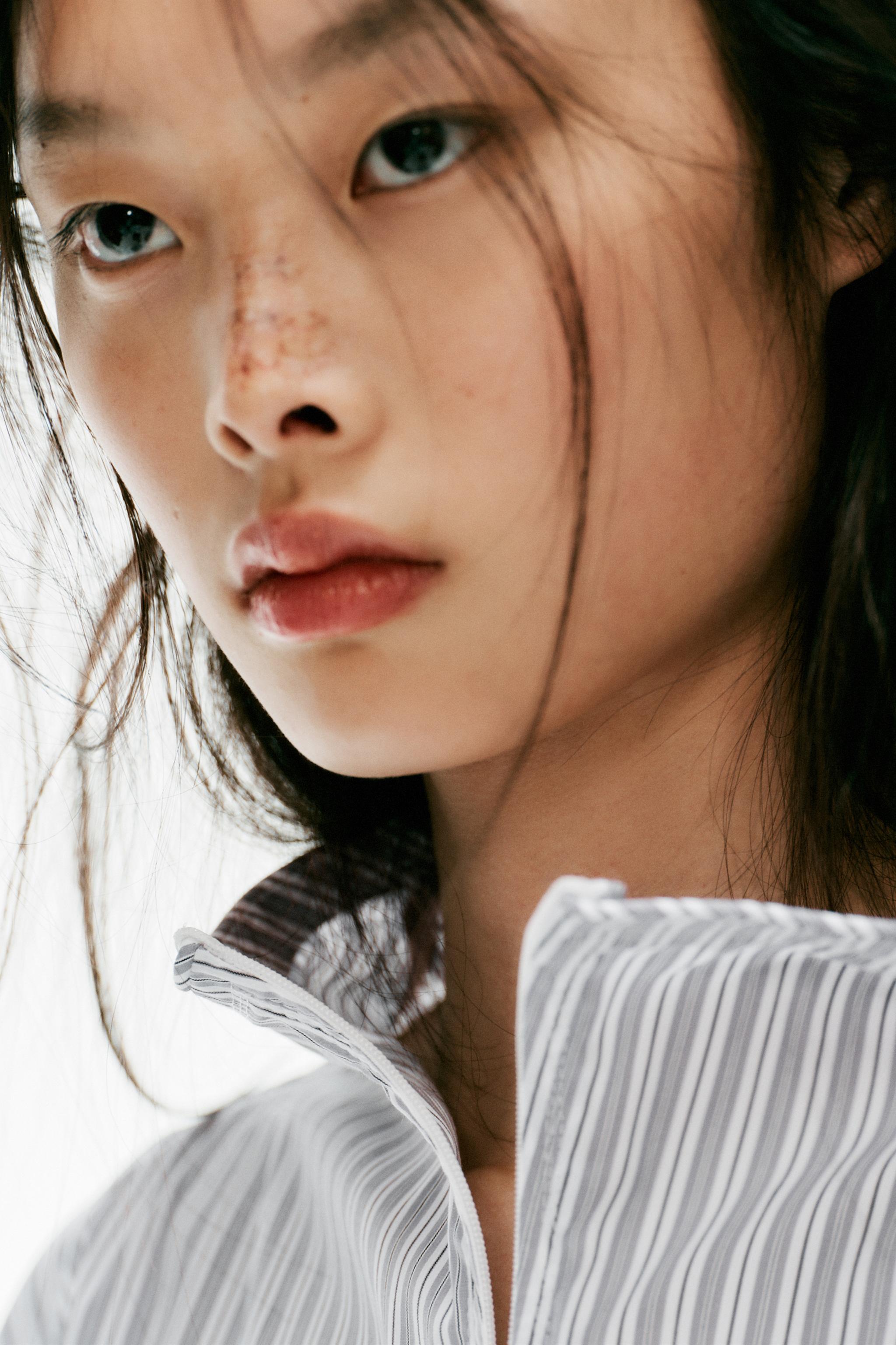 STRIPED POPLIN SHIRT WITH VOLUME