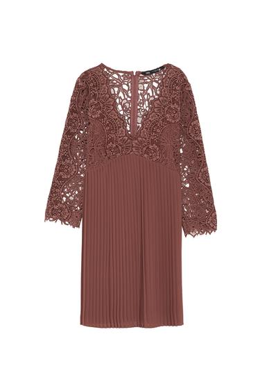 CONTRAST LACE DRESS
