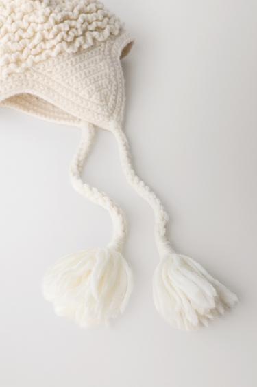 LIMITED EDITION WOOL SHEEP HAT - Ecru by Zara - Image 4
