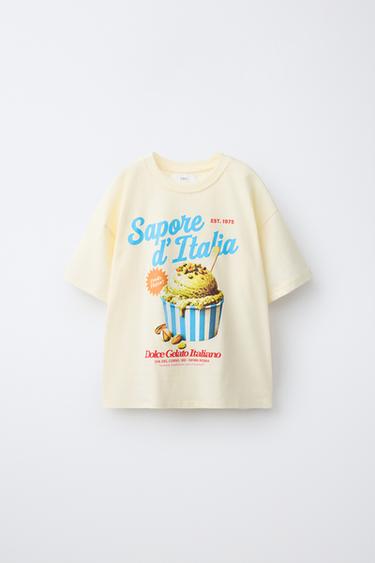 ICE CREAM PRINT T-SHIRT - Light yellow by Zara - Image 0