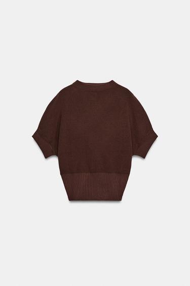 TOP EN MAILLE CINTRE - Marron de Zara - Image 4