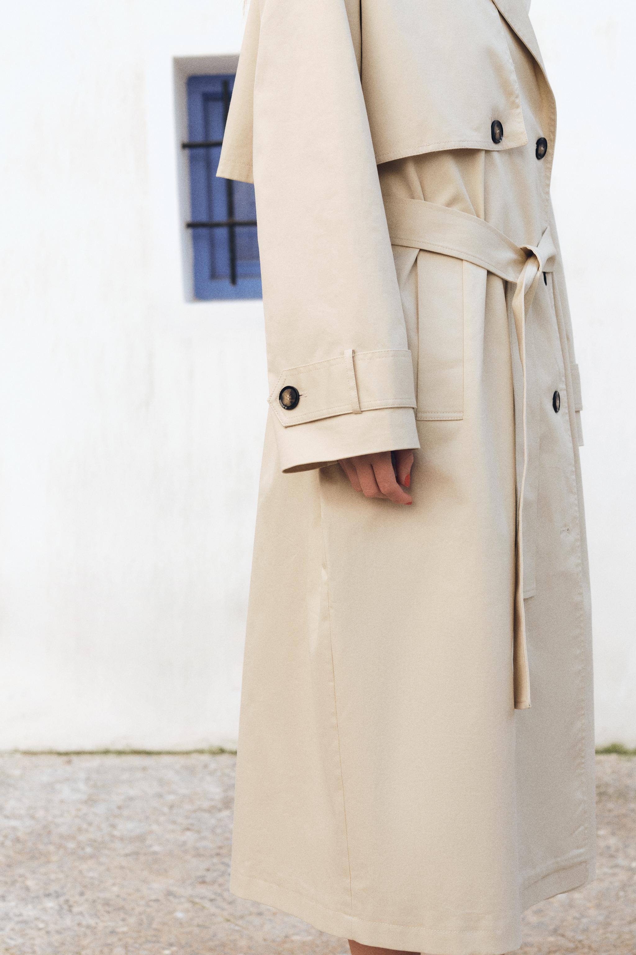 ロング丈オーバーサイズトレンチコート - ライトベージュ | ZARA