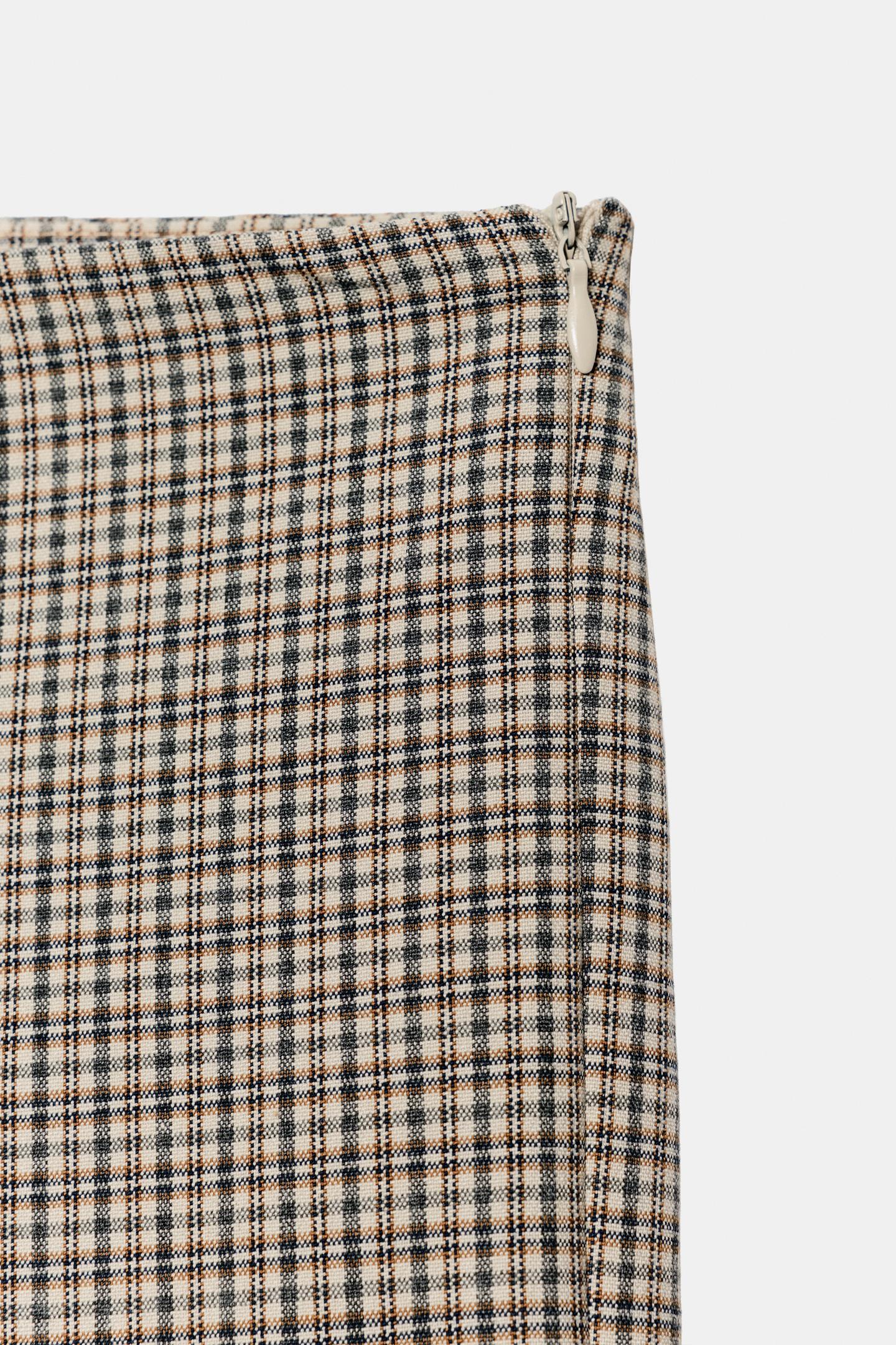 Женские брюки Zara Plaid Capri, цвет: Серый — фото 6