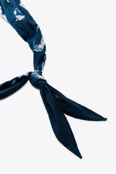 TIE-DYE CREASED BANDANA X FANGLU LIN - Blue by Zara - Image 3
