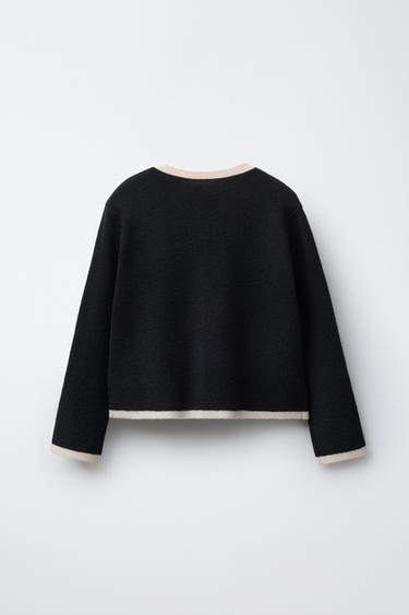 CARDIGAN WITH BOWS - Black by Zara - Image 1