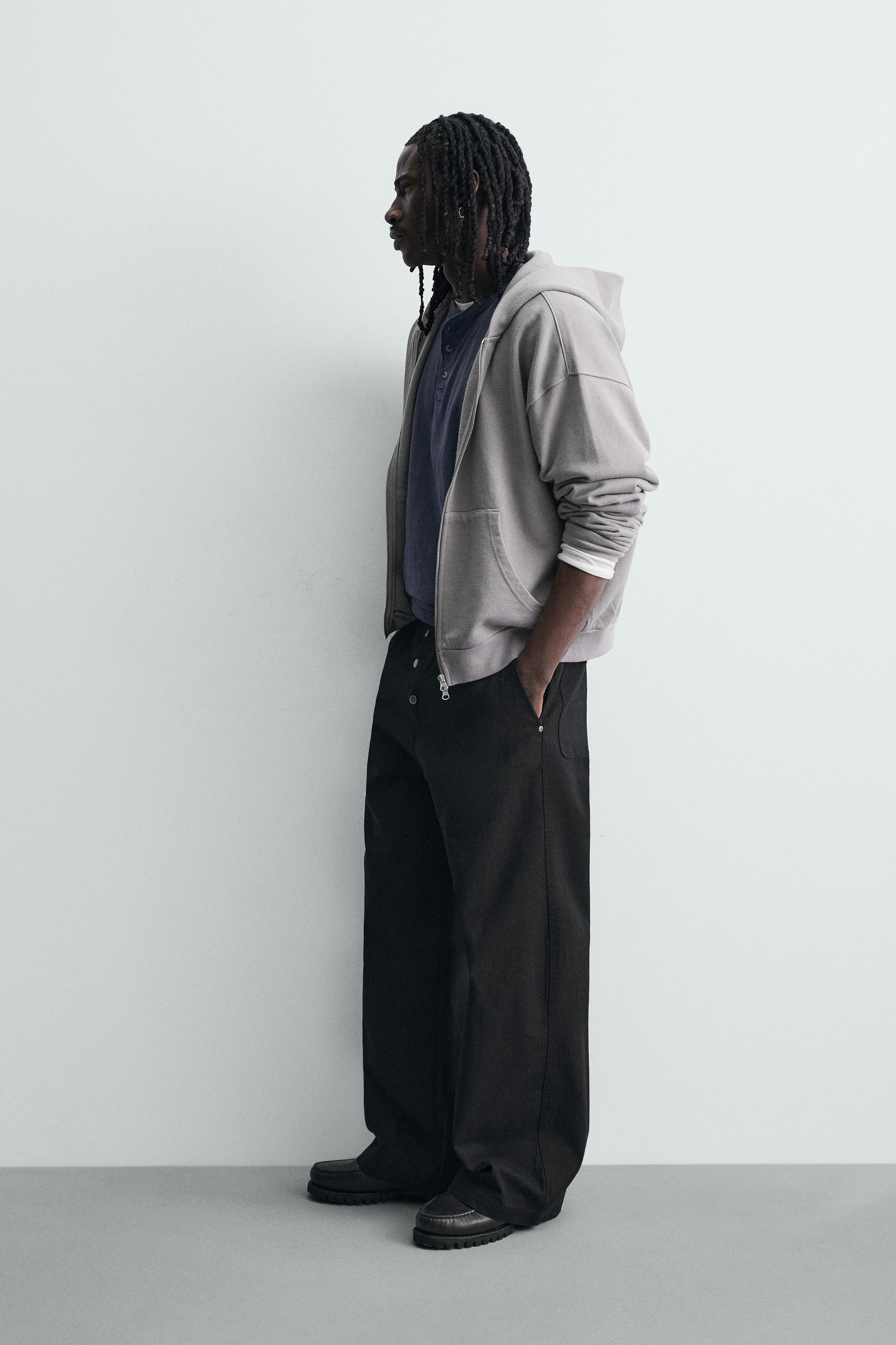 PANTALON COUPE LARGE FERMETURE BRANDENBOURG