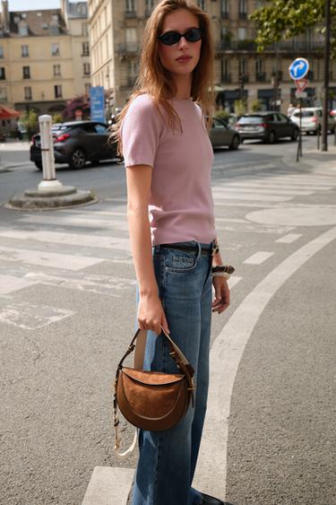 SOFT-TOUCH SHORT SLEEVE KNIT TOP - Mauve by Zara - Image 6