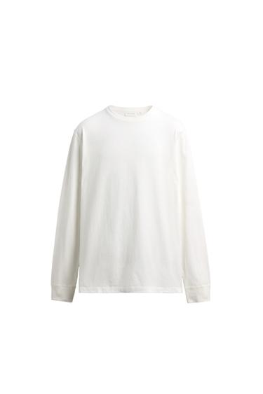 LIGHTWEIGHT LONG SLEEVE T-SHIRT - White by Zara