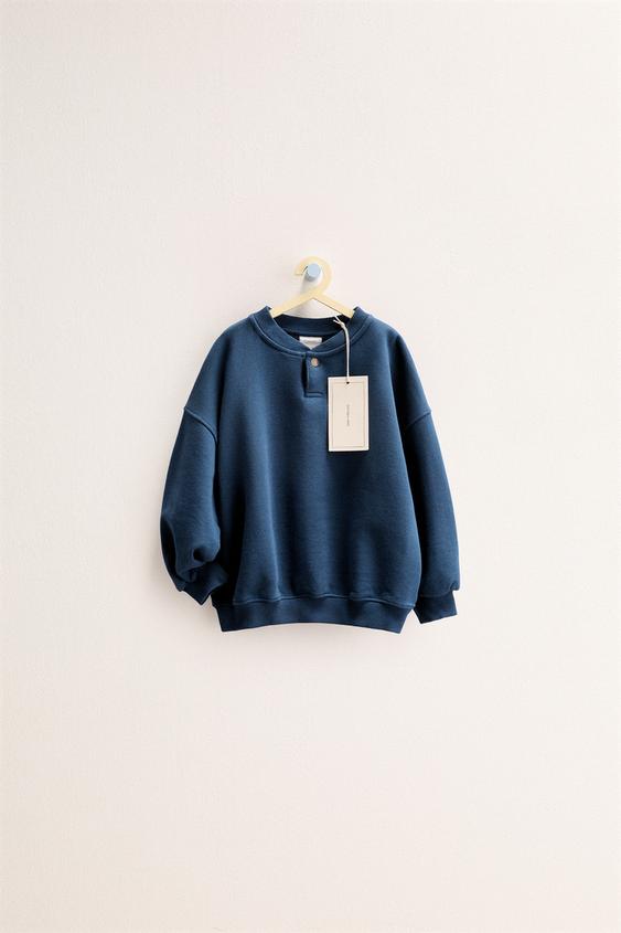 ZARA TIMELESS - SUDADERA LISA - Marino de Zara - Imagen 0