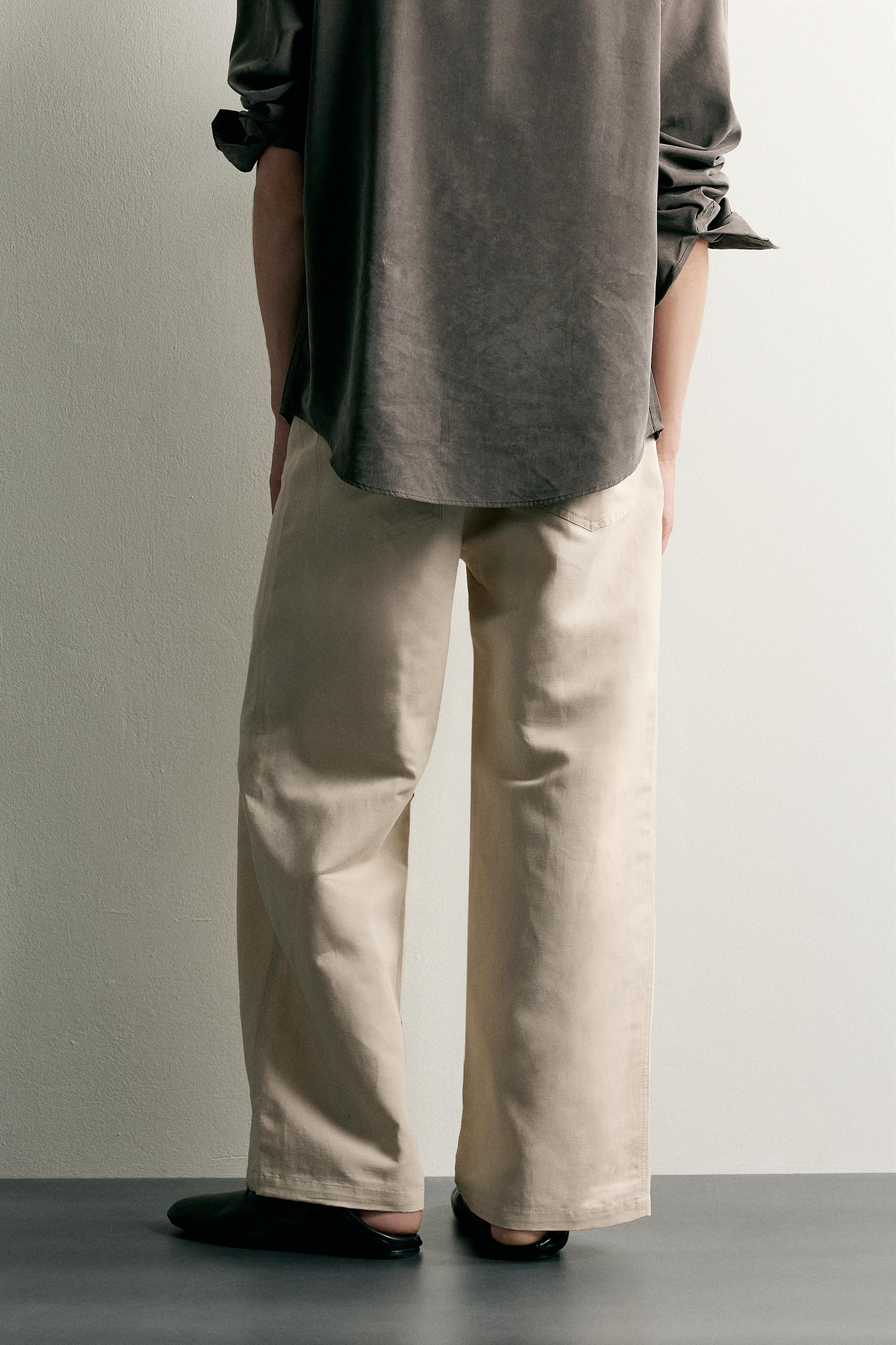 COTTON-LINEN RELAXED-FIT TROUSERS
