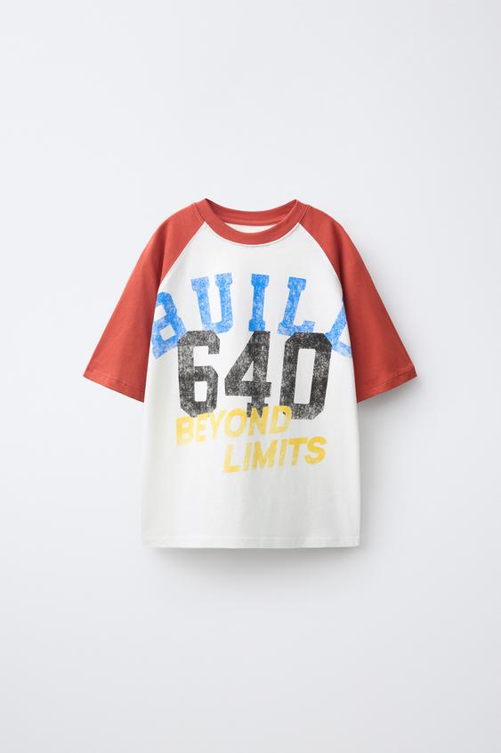 RAGLAN SLEEVE PRINT T-SHIRT - striped by Zara - Image 0