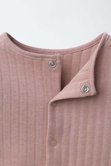 ENSEMBLE VESTE T-SHIRT 2 EN 1 ET PANTALON - Rose craie de Zara - Image 2