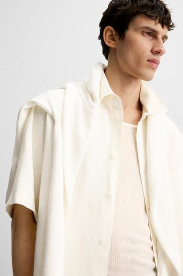 CHEMISE VISCOSE - JUTE - Blanc de Zara - Image 4