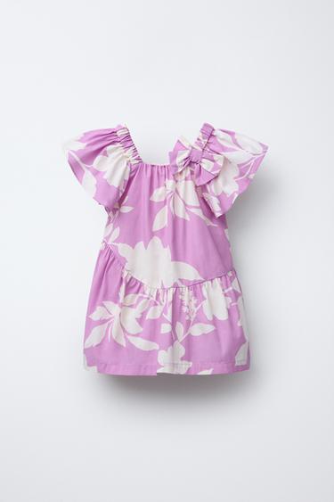 VESTIDO ESTAMPADO FLORES - Rosa de Zara - Imagen 0