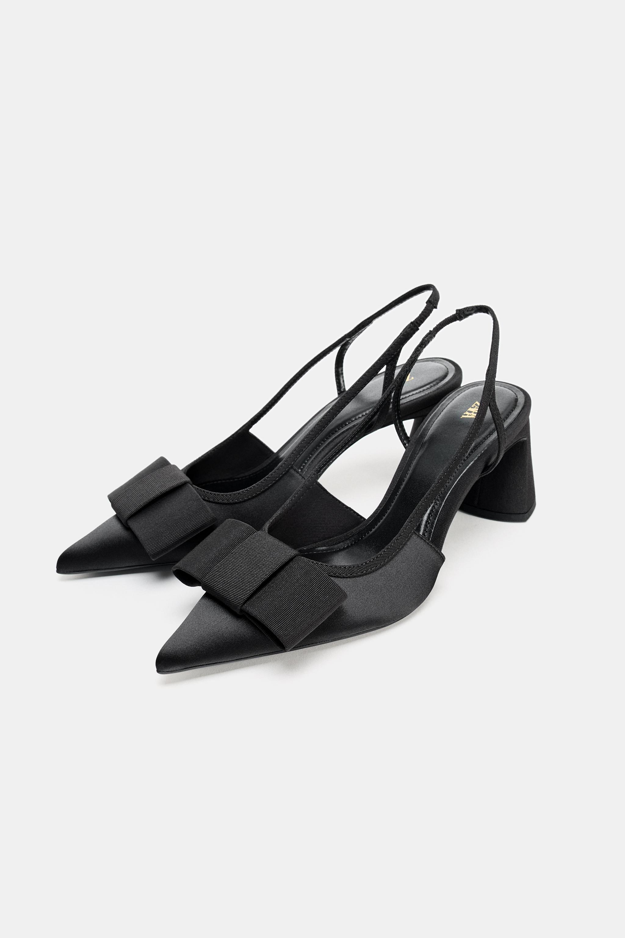 BOW SLINGBACK HEELS