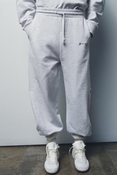 PANTALON VARSITY - Gris chiné de Zara - Image 3