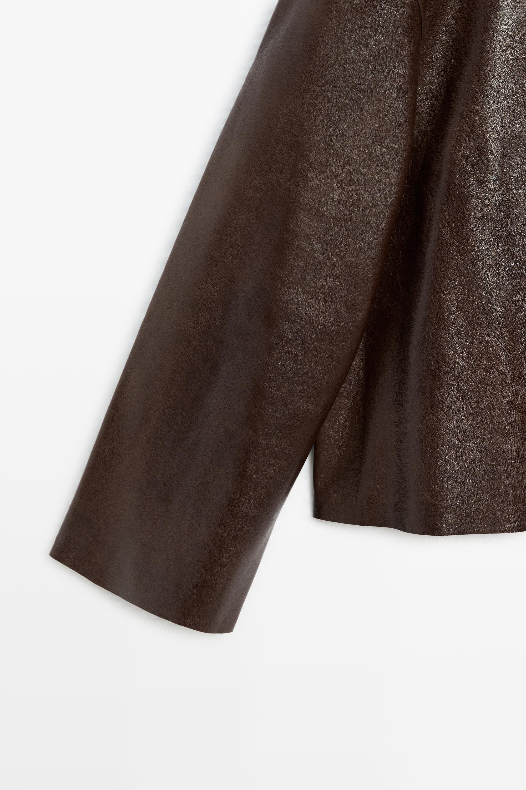 Nappa leather toggle jacket