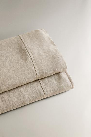 LINEN FLAT SHEET — Light beige 2