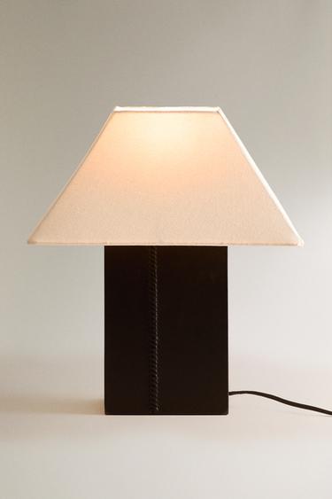 LEATHER TABLE LAMP - Black by Zara - Image 1