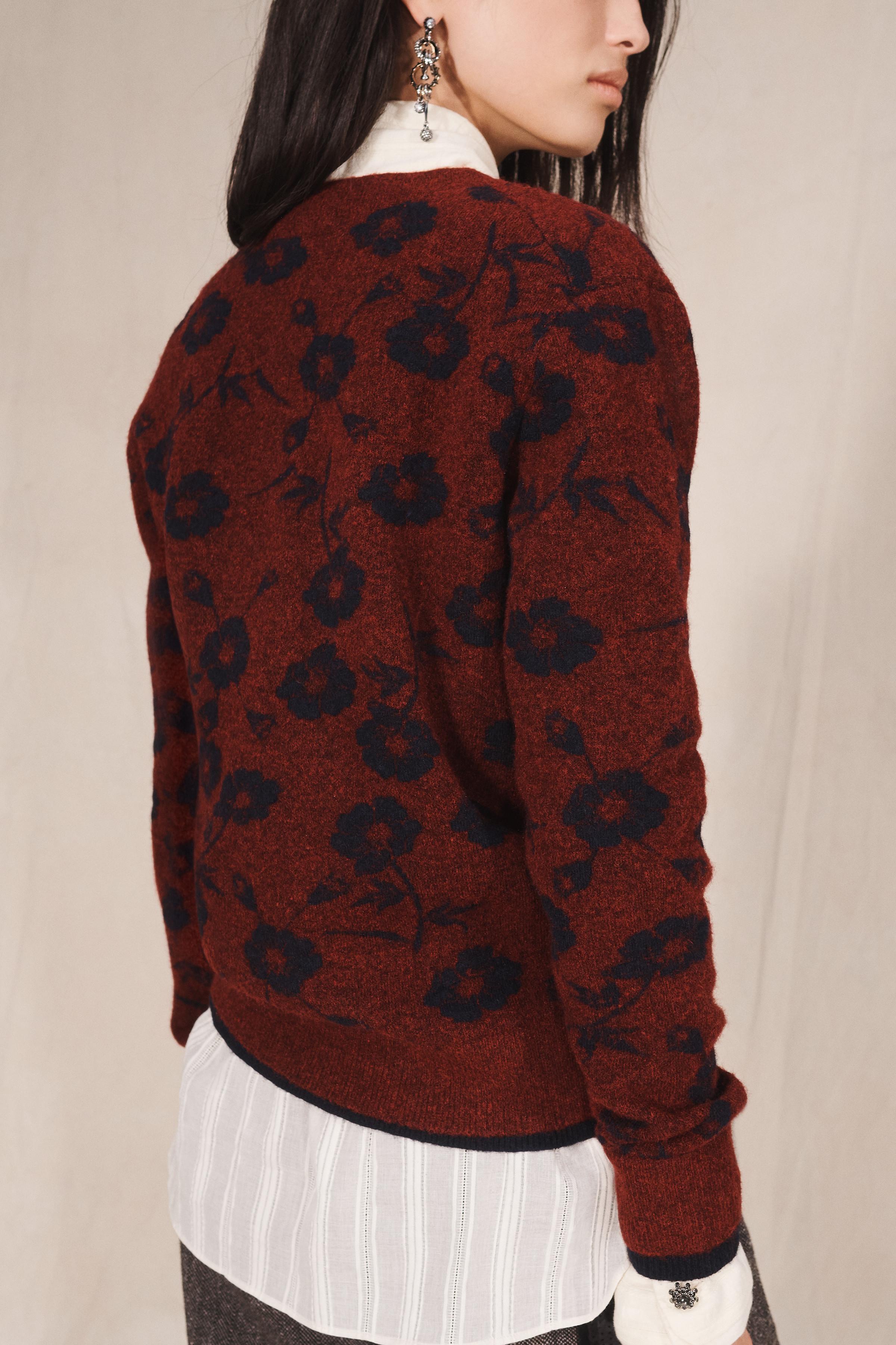 PULL JACQUARD À FLEURS ÉDITION LIMITÉE