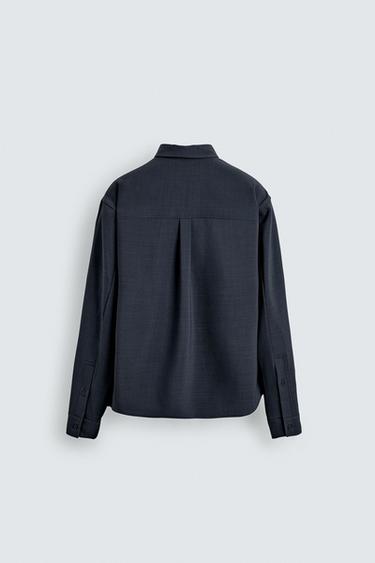CHEMISE FLUIDE COUPE DÉCONTRACTÉE - Bleu marine de Zara - Image 6