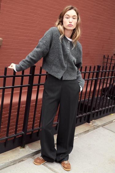 CASACO DE MALHA SOFT - Cinzento-médio da Zara