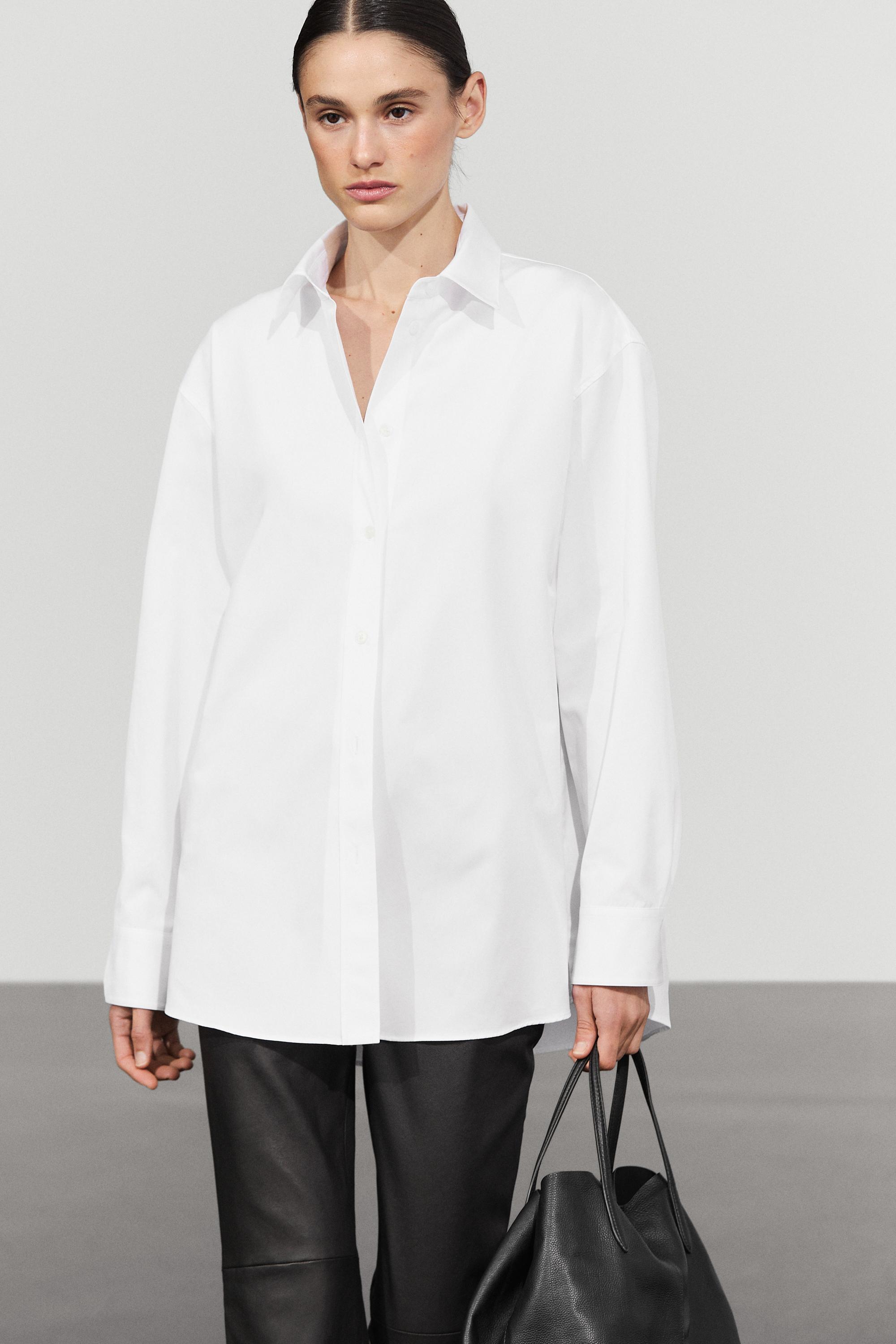 Chemise oversize popeline 100 % coton