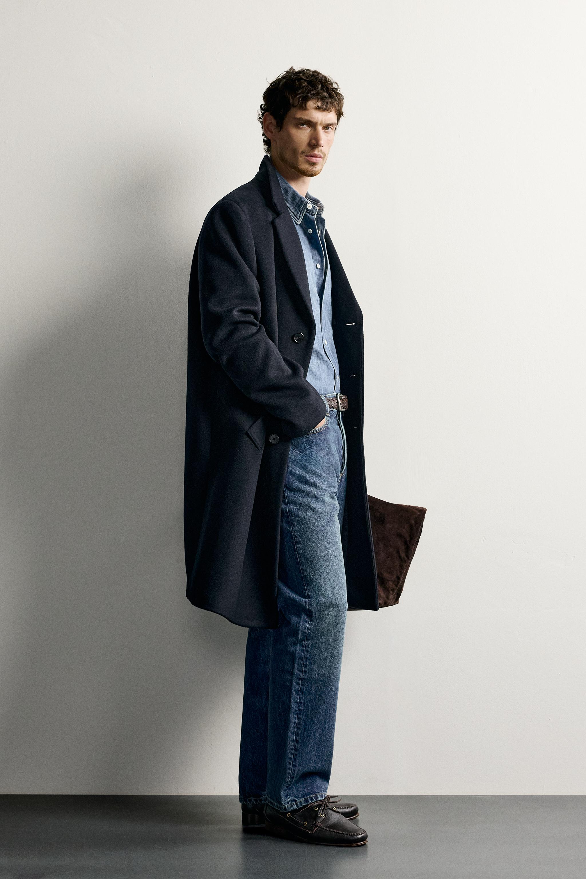 MANTEAU REGULAR FIT AVEC LAINE