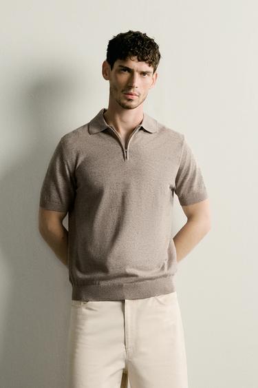 POLO PUNTO REGULAR FIT CREMALLERA - Crudo / Vigoré de Zara