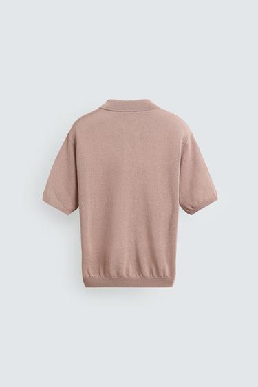 POLO EN MAILLE STRUCTURÉE - Rose de Zara - Image 7