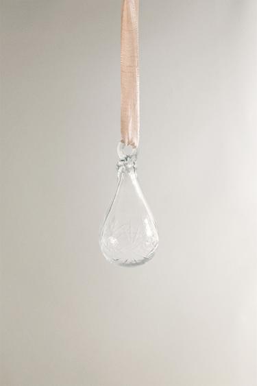 LONG TRANSPARENT CHRISTMAS TREE BAUBLE - 990 by Zara