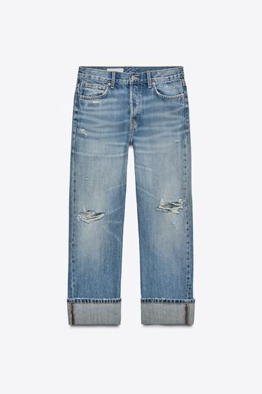 JEAN TRF DROIT DÉCHIRÉ TAILLE NORMALE - Bleu de Zara - Image 2