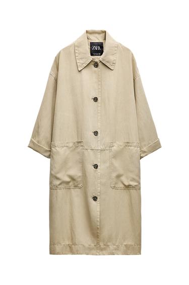 ZW COLLECTION OVERSIZE FADED TRENCH COAT
