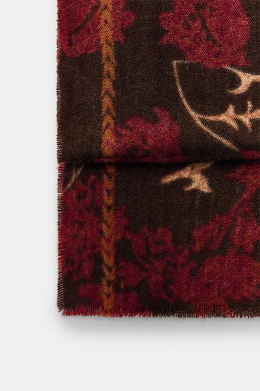 FOULARD À IMPRIMÉ FLEURS - Marron de Zara - Image 2