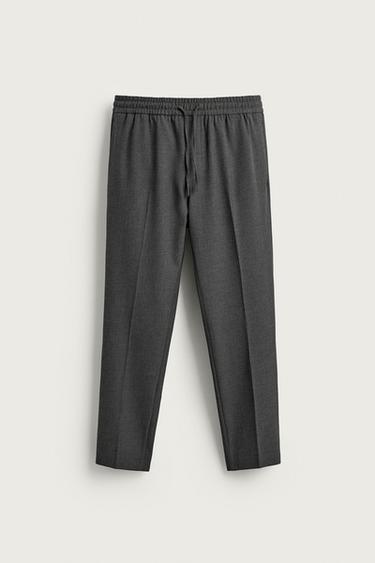 PANTALÓN CINTURA JOGGER REGULAR FIT - FROSTED GRAY de Zara